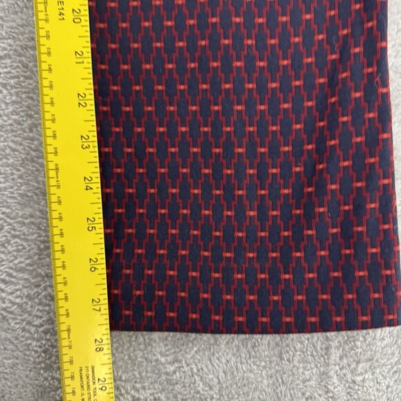 Zara Pants Women M Red Navy Blue Pull ON Elastic Waist Bootcut Mid Rise Stretch - Picture 10 of 13